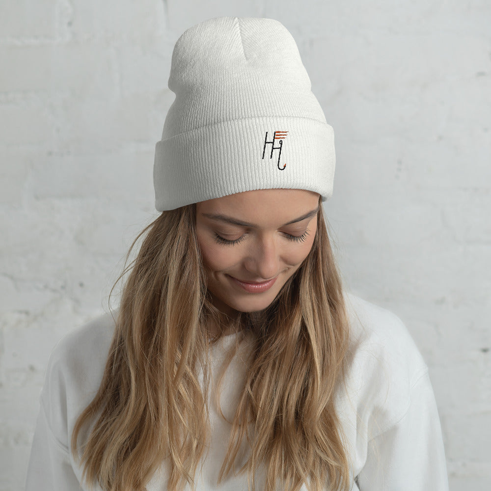 H&H White Cuffed Beanie