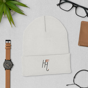 H&H White Cuffed Beanie