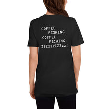 Load image into Gallery viewer, H&amp;H Coffee Fishing ZzZz Short-Sleeve Unisex Black T-Shirt