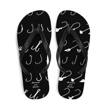 Load image into Gallery viewer, Black H&amp;H Flip Flops