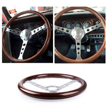 Load image into Gallery viewer, High Quality 380mm 15&quot; Inch Grant Classic Nostalgia Style Real Wood Grain Steering Wheel with Horn Kit For Ford mustang Hot Rod