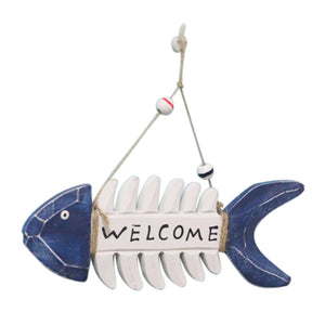 Hanging Decoration Wood Wall Art Fish Bone