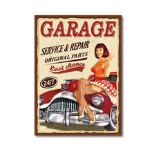 Load image into Gallery viewer, Vintage Metal Car Sign Posters