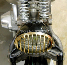 Load image into Gallery viewer, Motorcycle Black Bullet LED Halogen Scalloped Headlight