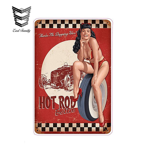 13cm X 9cm Hot Rod Pin Up Girl Decal Reflective Car Styling Sticker