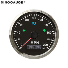 Load image into Gallery viewer, speedometer 200km/h kph mph 85mm with high beam LED blinker