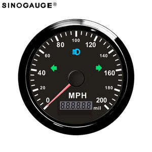 speedometer 200km/h kph mph 85mm with high beam LED blinker