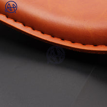 Load image into Gallery viewer, Motorcycle Retro Leather Old School Solo Saddle Seat Brown for Cafe Harley Custom Chopper Bobber