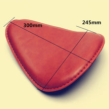 Load image into Gallery viewer, Motorcycle Retro Leather Old School Solo Saddle Seat Brown for Cafe Harley Custom Chopper Bobber