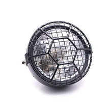 Load image into Gallery viewer, 12v 35W Motorcycle Headlight Grille Cover High Low Beam Side Mount Headlamp