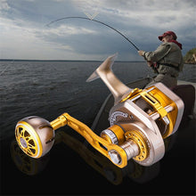 Load image into Gallery viewer, Rooxin Bait Casting Fishing Reel Full Metal Boat Sea Fishing Reel Saltwater Ocean Fishing Wheel Trolling Reel 15BB 30kg Drag