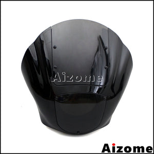 Black Motorcycle Headlight Fairing Headlamp Quarter Fairing For Harley XL XLH 1200 Iron 883 XL883N FXR FXD Dyna Sportster