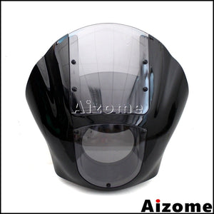 Black Motorcycle Headlight Fairing Headlamp Quarter Fairing For Harley XL XLH 1200 Iron 883 XL883N FXR FXD Dyna Sportster