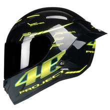 Load image into Gallery viewer, Full Face Carbon Fiber Motorcycle Helmet Professional Racing Helmet DOT Rainbow Visor