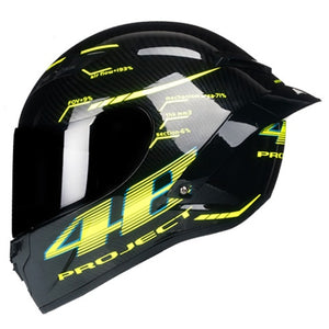 Full Face Carbon Fiber Motorcycle Helmet Professional Racing Helmet DOT Rainbow Visor