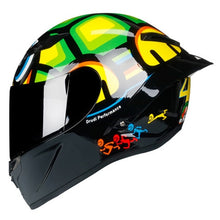 Load image into Gallery viewer, Full Face Carbon Fiber Motorcycle Helmet Professional Racing Helmet DOT Rainbow Visor