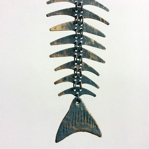 Fish Bone Wind Bell Iron Art