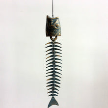 Load image into Gallery viewer, Fish Bone Wind Bell Iron Art